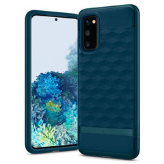 Caseology Parallax Designed for Samsung Galaxy S20 Case, Shockproof Protective Geometric Pattern Cover, Samsung S20 Case (Aqua Green)