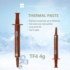 Thermalright TF4 4g Thermal Compound Paste for Coolers, Heat Sink Paste High Durability 9.5W/m.k-4 Grams,Graphic Card CPU Thermal Grease, Laptop Thermal Grease(TF4 4g)