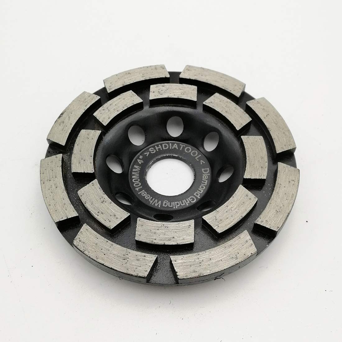 SHDIATOOL Diamond Grinding Cup Wheel 100mm Double Row for Marble Concrete Masonry Granite