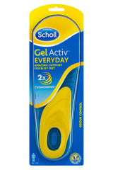 Scholl GelActiv Every Day Insoles for Men - Anti Foot Fatigue Comfort Insoles - Insoles for Walking / Hiking - Trim to Fit Your Walking Boot / Shoes - UK Size 7-12, 1 Pair, Blue