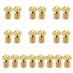 KeeYees 20pcs Brass Nozzle 0.2mm 0.3mm 0.4mm 0.5mm 0.6mm 0.8mm 1.0mm for 1.75mm Filament 3D Printer Extruder Hotend