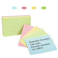 Index Cards Coloured Record Cards 105 x 148mm, BENUAN Double-Side Ruled Revision Cards