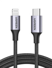 UGREEN USB C to Lightning Cable MFi Braided USB C iPhone Charger Cable Compatible with Fast Charging iPhone 14/14 Pro/14 Pro Max 13 12 Mini 11 Pro XR X 8 Plus SE iPad Mini MacBook Pro Air (1M)