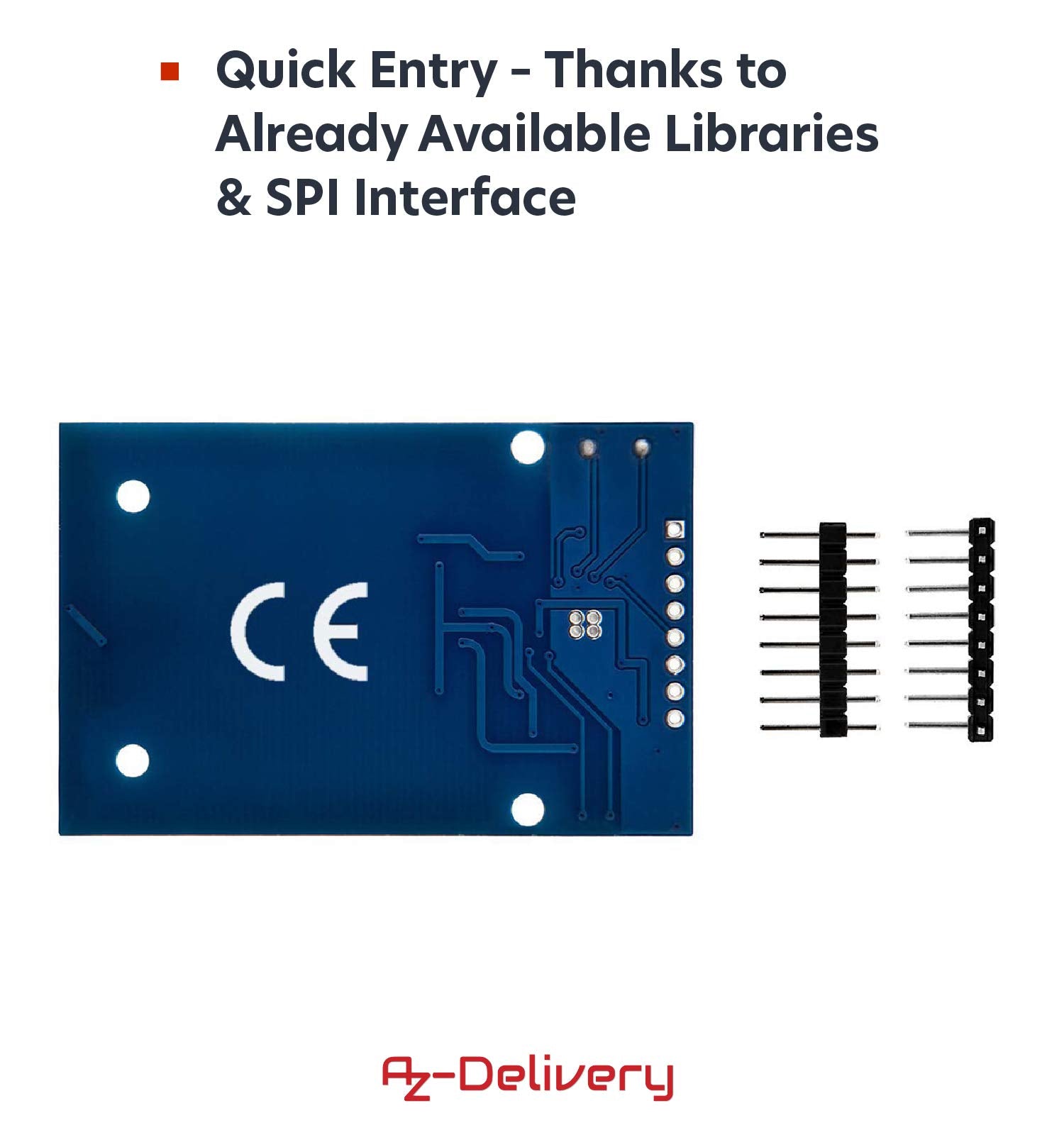 AZDelivery 3 x RFID Kit - MFRC522 Compitabile with RC522 RF IC Card Reader Sensor Module, RFID Chip Key Ring and S50 Card 13.56MHz, Compatible with Arduino and Raspberry Pi including E-Book!