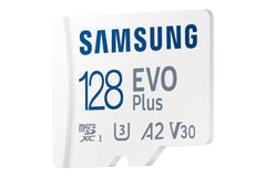 Samsung 128GB MicroSD Evo Plus SDXC U3 Class 10 A2 130MB/s Memory Card with Adapter 2021 Version (MB-MC128KA/EU)