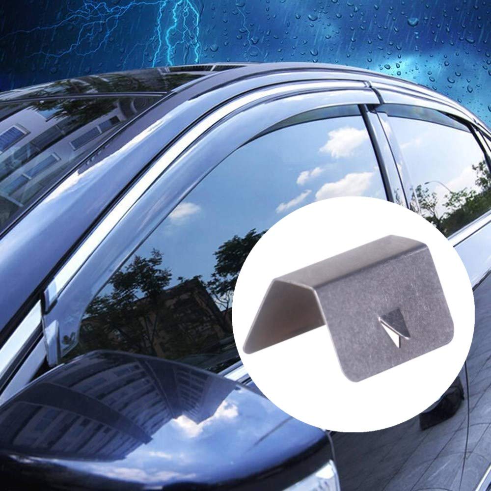 AOTISBAO 20 Pcs Wind Deflector Clips Rain Eyebrow Clip Car Accessories Wind/Rain Deflector Fitting Clips