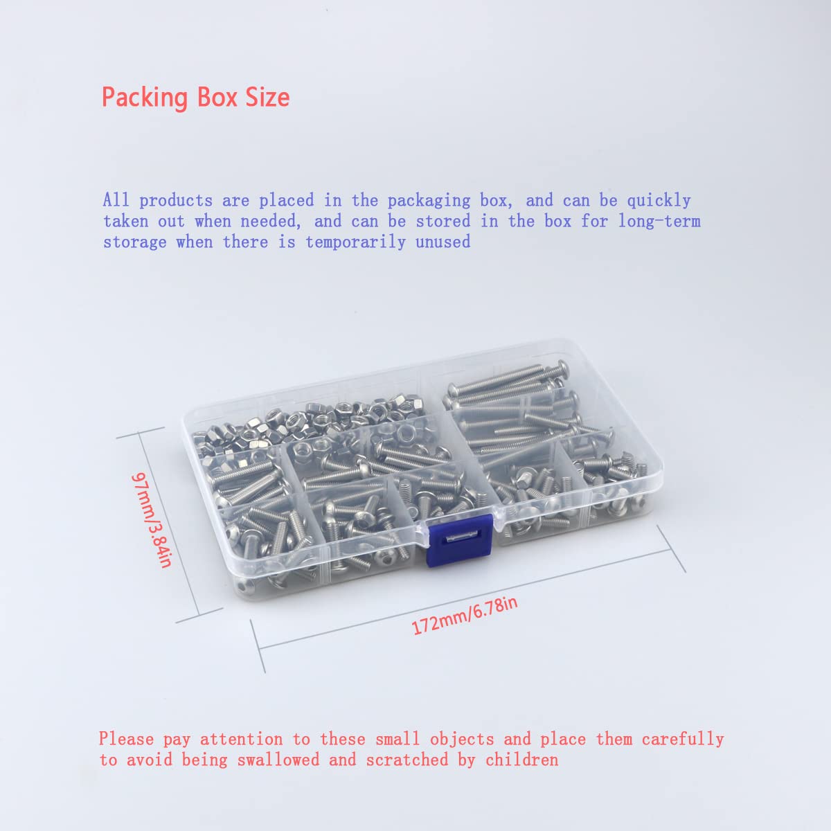 Bolts and Nuts Set, Hex Head M5 Stainless Steel Machine Screws and Round Head Hexagon Socket Bolts Assortment(10/12/14/16/20/25/30/35/40mm) (M5, Silver)