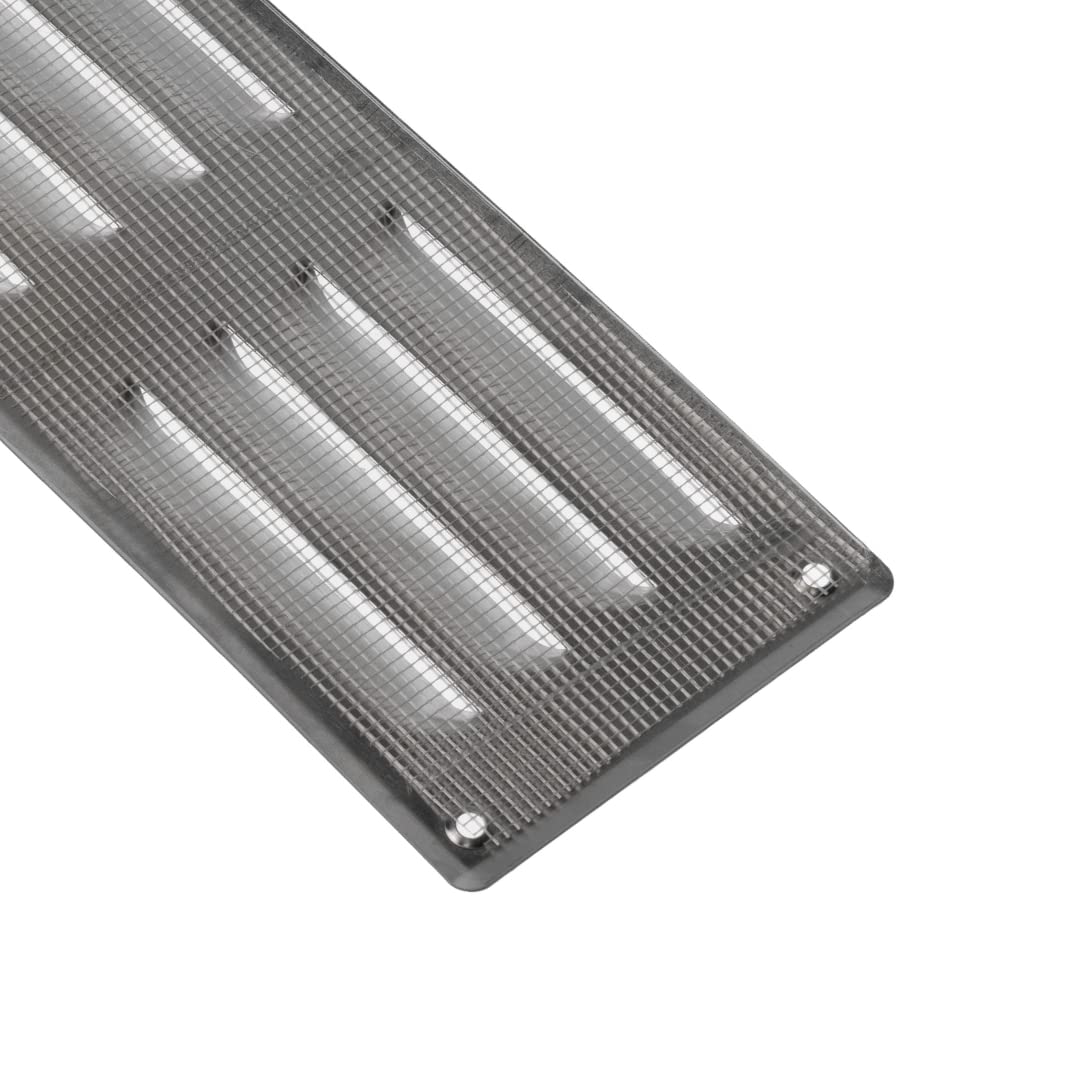 260x105mm / 10x4 inches inch Aluminium Metal Air Vent Grille Cover with Insect Mesh - Ventilation Cover