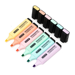 ZEYAR Highlighter pastel colors, Chisel Tip Marker Pen, Assorted Colors, Water Based, Quick Dry (6 Macaron Colors)