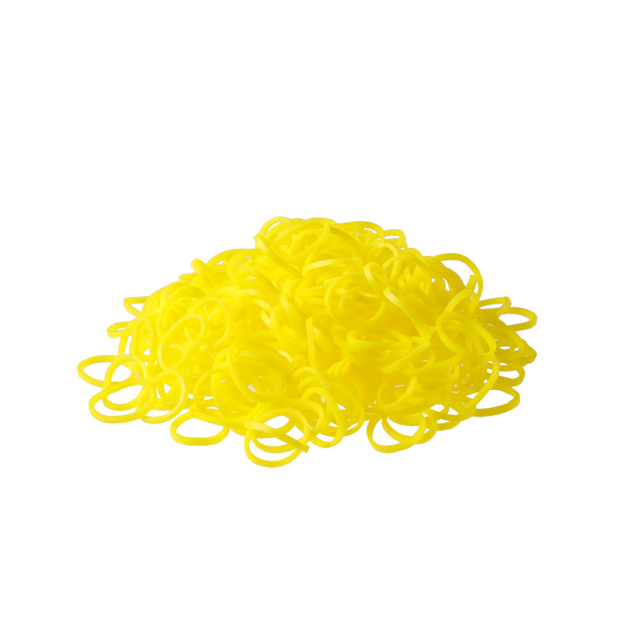 300 Yellow Loom Bands Refill Pack with Hook Tool and Clips Art Craft Friendship Bracelet Jewellery Making Childrens Game