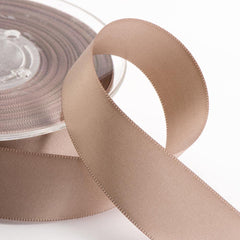 Italian Options Satin Ribbon, 6mm Wide x 25 Metre Roll, Taupe