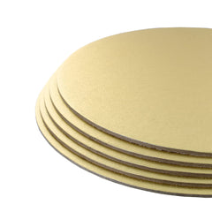 Culpitt 10 inches Double Thickness Cake Card, Pale Gold Boards, Cut Edge, 3mm Thick, 5 Pack - 10 Inch, 90276