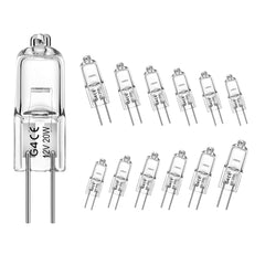 WeshLMPO G4 Light Bulbs 12 Pcs G4 Halogen Bulbs 2 Pin G4 20W 12V 2700K Dimmable for Kitchens, Living Rooms and Bedrooms