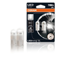 OSRAM LEDriving SL, ≜ W5W, White 6000K, Blister (2 lamps), LED Retrofit, offroad use only, H1