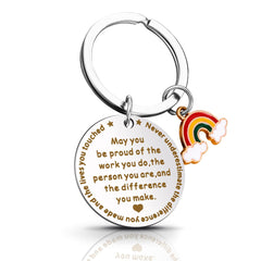 Sibba Keyring Keychain Pendant Souvenir Thank You for Women Men Leaving Gifts Easter Day for Colleagues Teacher Auntie Volunteers Employees (for Staff)