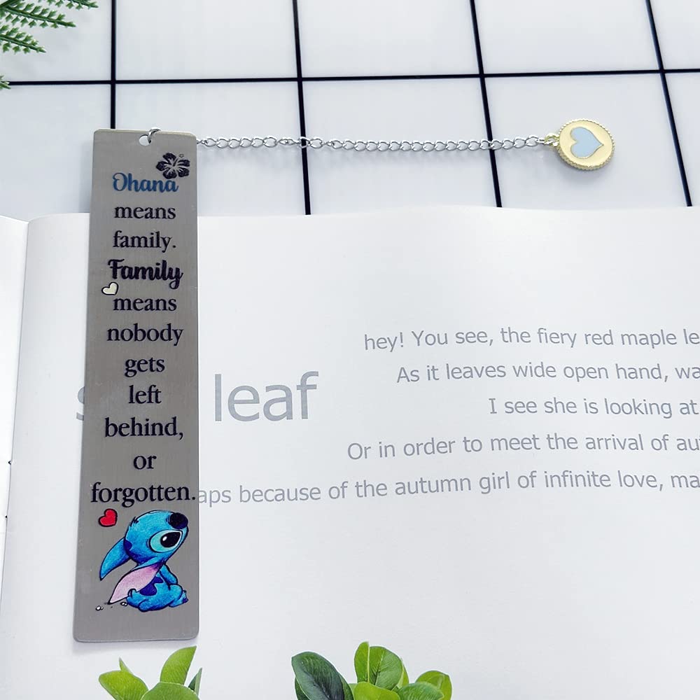 Bookmarks Men Fathers Day Gift Dad Uncle Grandad Bookmark Ohana Means Family Son Brother Grandson Nephew Best Friend Birthday Graduation Love Reminder Present Christmas Thanksgiving Papa Keepsakes