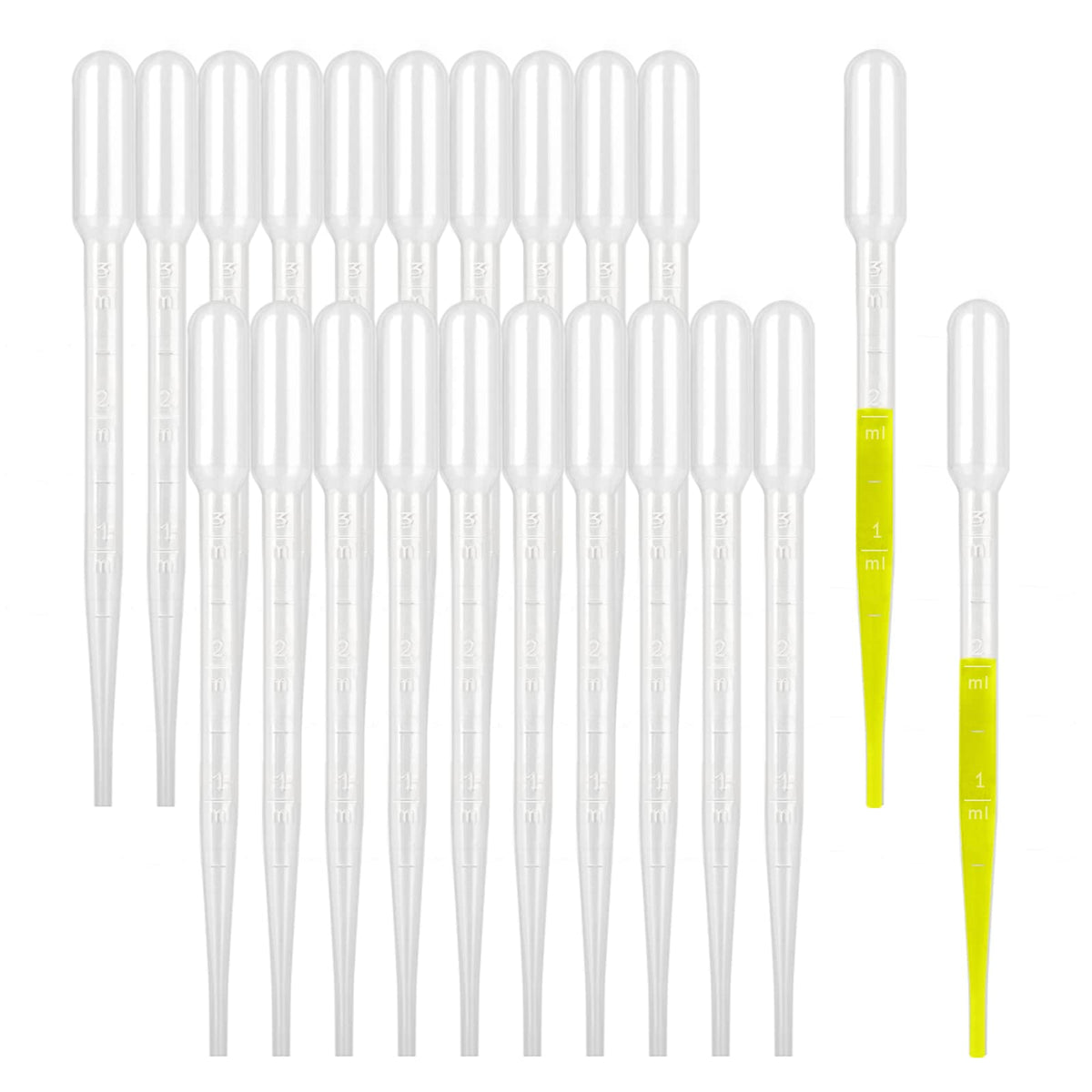 50PCS 3ml Pipettes Plastic Transfer Pipettes Eye Dropper, Essential Oils Pipettes Dropper Makeup Tool by moveland