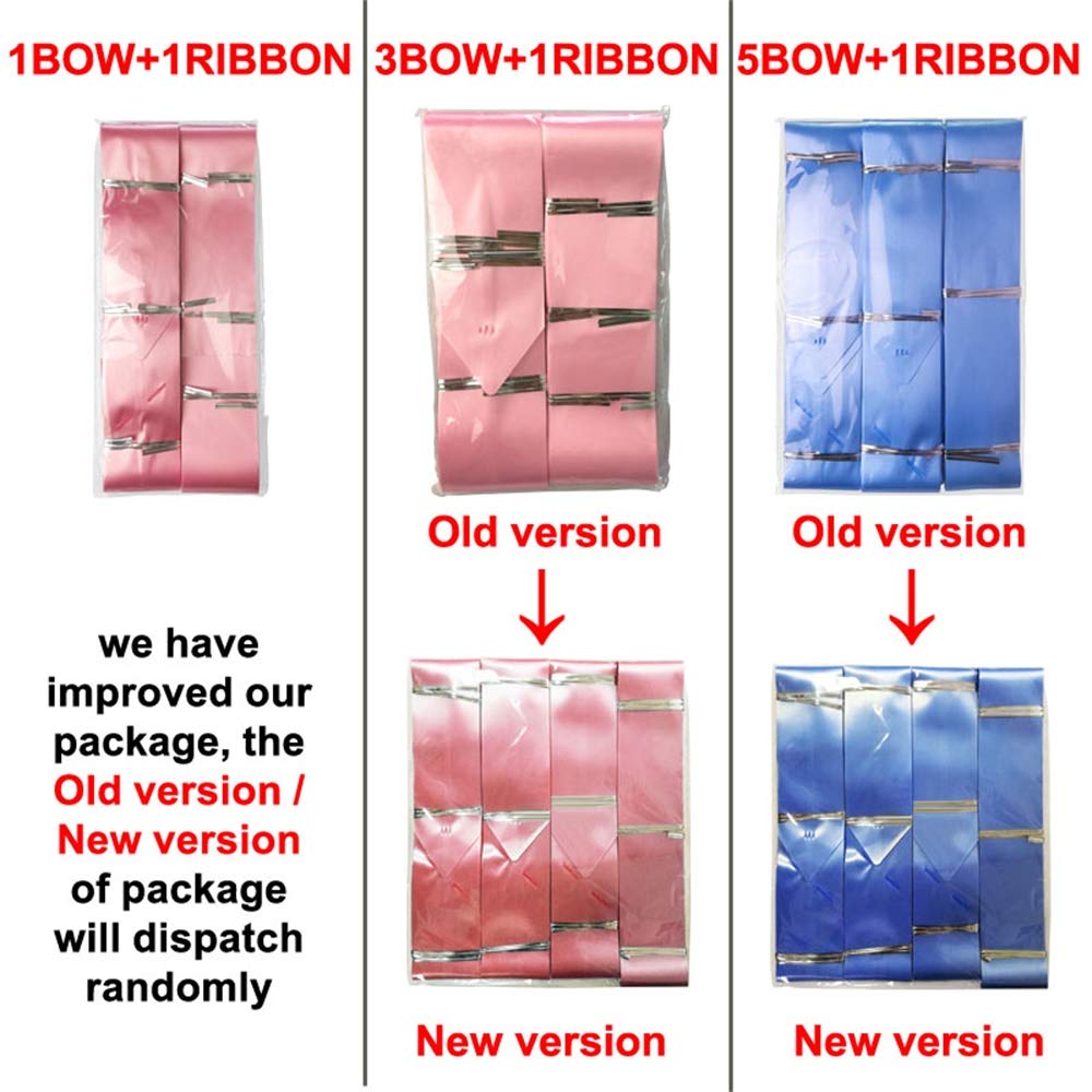 Time to Sparkle 1 Bow and 7M Ribbon Wedding Car Ribbon Decoration Kit Wrapping Large Bow (Cerise)