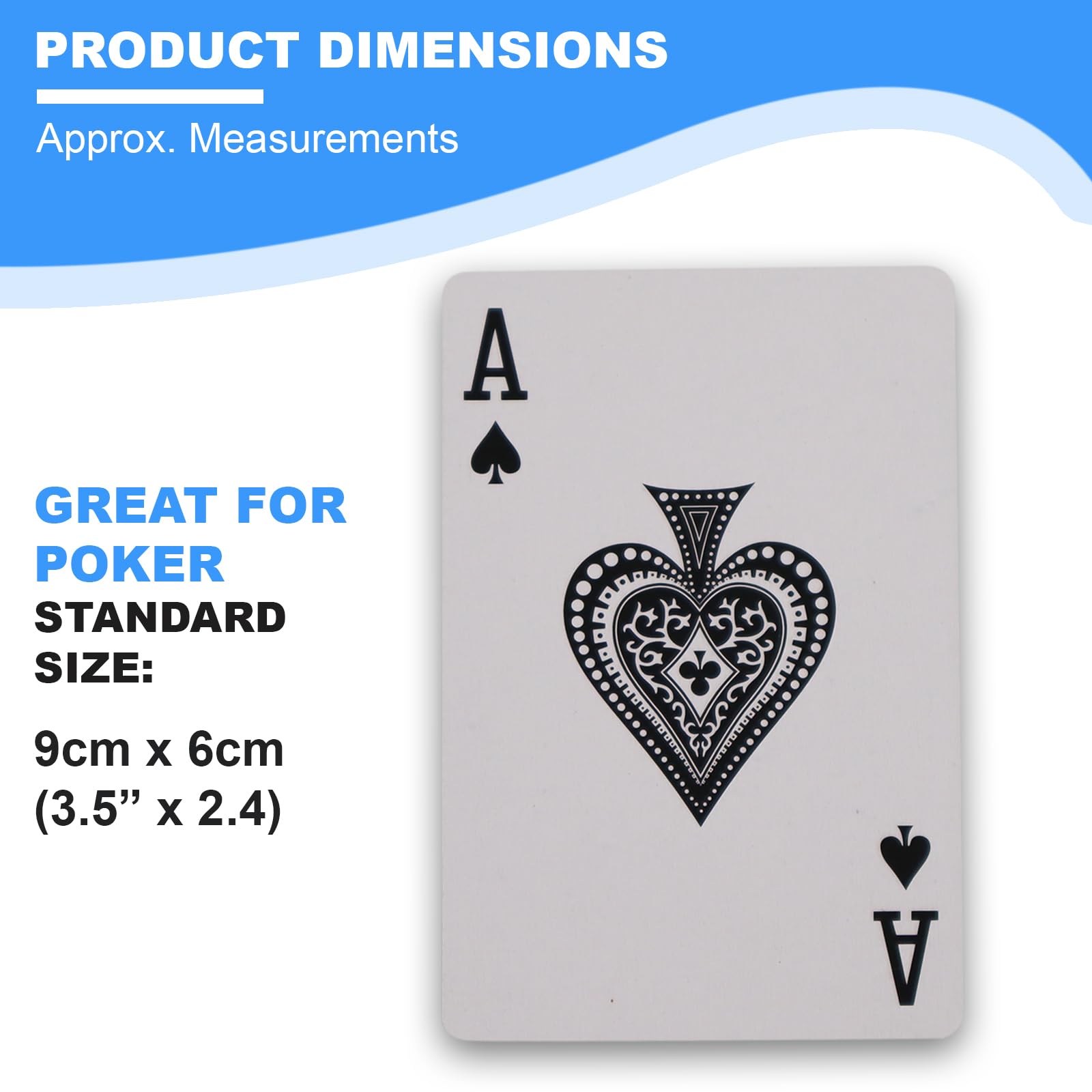 D.A.Y. Republic Professional Style Standard Plastic Coated Poker Size Playing Cards 52 Card Standard Deck and 2 Jokers, Ideal for Poker Nights, Parties and Family Game (4 Pack)