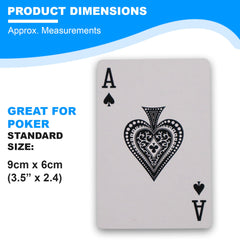 D.A.Y. Republic Professional Style Standard Plastic Coated Poker Size Playing Cards 52 Card Standard Deck and 2 Jokers, Ideal for Poker Nights, Parties and Family Game (4 Pack)