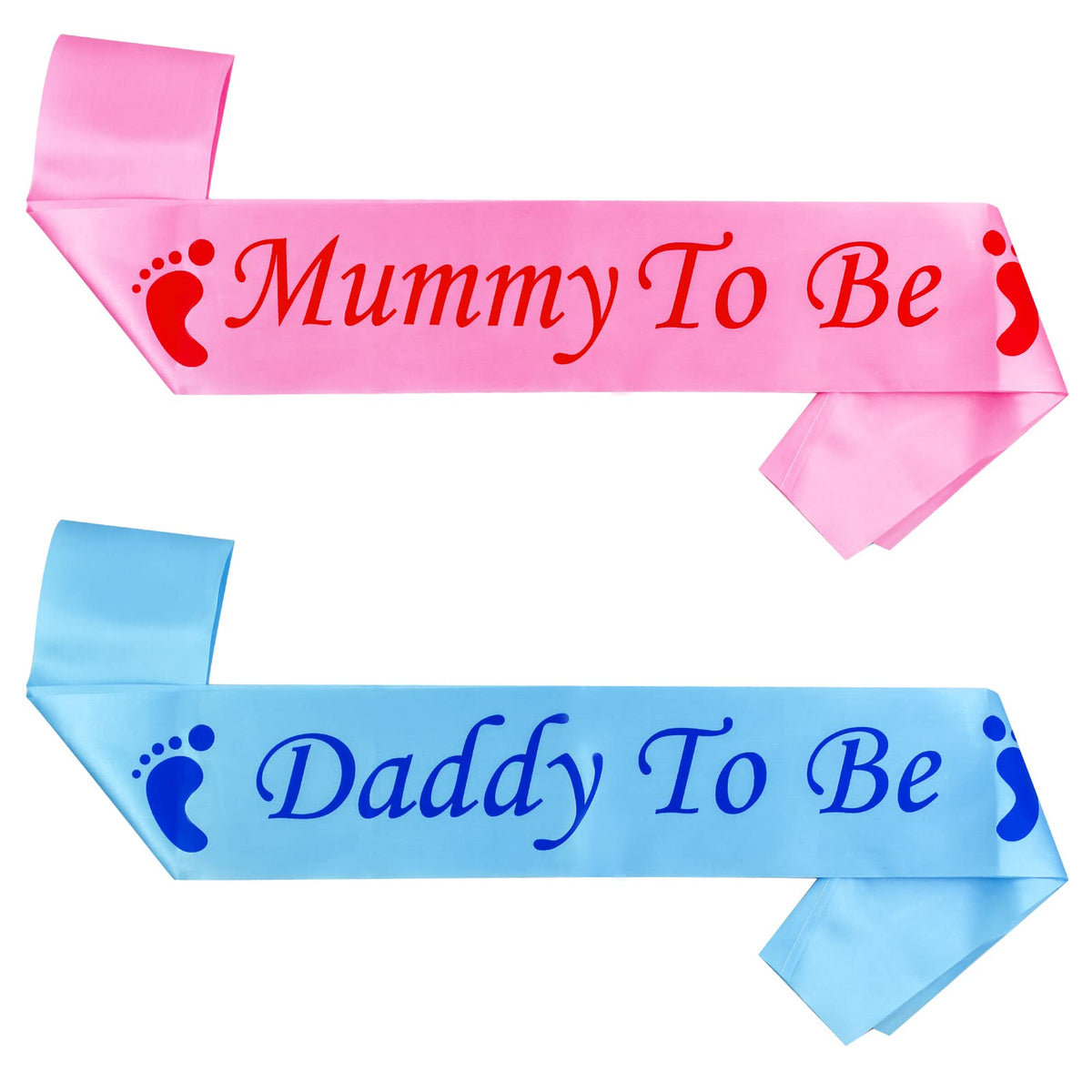 2PCS Mummy To Be Sash Pink Daddy To Be Sash Blue Mummy and Daddy To Be Sash Mum To Be Sash Baby Shower Sash Dad To Be Sash Party Decoration Supplies Baby Shower Sashes for Mum Family