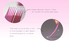 400 pcs Micro Applicator Brushes Mascara Wands Eyelash Brush for Eyelash Extensions (pink)