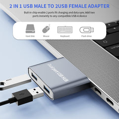 Usb multiport adapter,usb extender 3.0 Hub,double usb adapter for Laptop, MacBook, Desktop PC Compatible (3.0 adapter 2port)