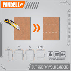 Fandeli   Multi-Purpose Sandpaper   100 Grit   25 Sheets of 23 x 28 cm   Ideal for Sanding Metal, Untreated Wood and Painted Surfaces