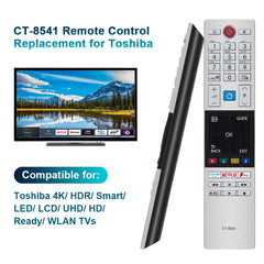 Gvirtue CT-8541 CT8541 30101774 RC42150P Remote Control Compatible with Toshiba UHD Frevieww 2018 2019 Ready HD LCD LED TV with Prime Video Netflix F play Freevieww Buttons, No Setup Required