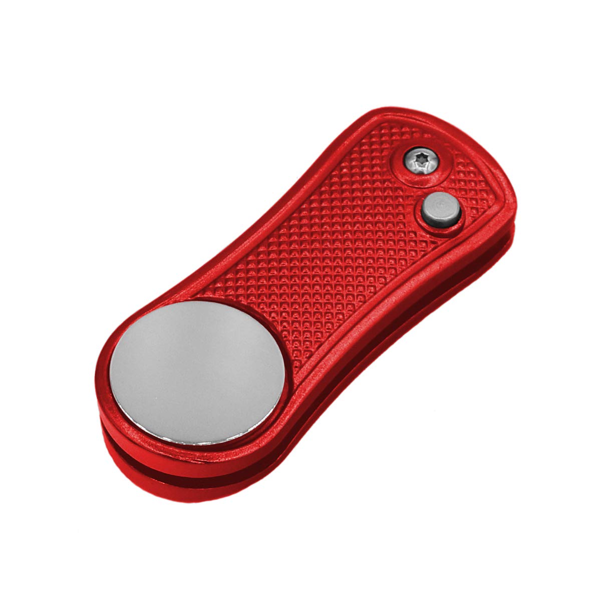 Golf Divot Repair Tool with Pop-up Button & Magnetic Ball Marker Pitch Mark, Lightweight, Portable, Mini Divot Repair Tool, Best Choice for Professional Golfers (Red(103))