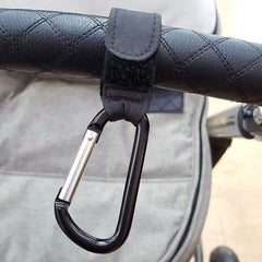 Baby Bag Clips Buggies Clips - Hook Your Shopping & Bags Safely on Your Pushchair or Stroller Clips. Pushchairs Clip Black, 2 Pack