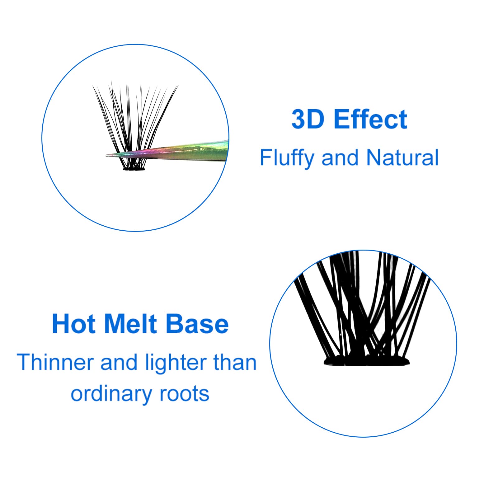 Individual Cluster Lashes D Curl 0.07mm 14mm 30 Root Cluster Eyelash Extensions Grafting Individual Cluster Eyelashes 30D DIY Lashes Clusters Lash Extensions(Clusters-30D-0.07-D-14)