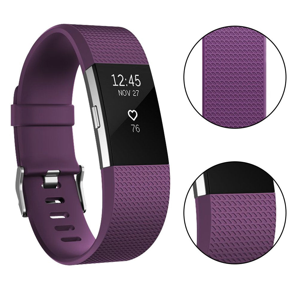 Vancle [6-Pack] Compatible for Fitbit Charge 2 Strap, Adjustable Replacement Strap with Aluminum Alloy Buckle for Fitbit Charge 2 (C, Small)