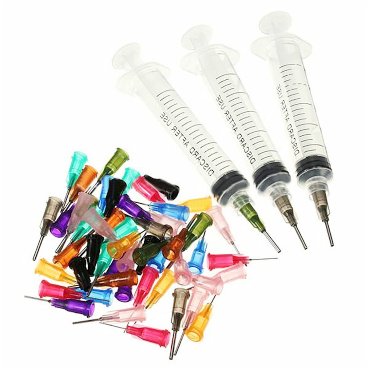 Dispensers Applicator Syringes Set, 10ml Dispensing Syringes With Dispensing Needles And Caps for DIY Quilling, Acrylic Painting, Oiler Bottle, Craft, Artwork Hobbies