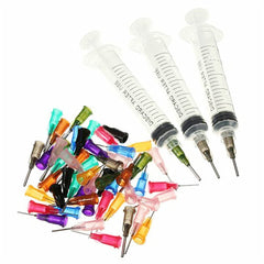 Dispensers Applicator Syringes Set, 10ml Dispensing Syringes With Dispensing Needles And Caps for DIY Quilling, Acrylic Painting, Oiler Bottle, Craft, Artwork Hobbies