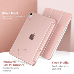 TiMOVO for iPad Air 11 Inch Case M2 2024, iPad Air 5th Generation Case 2022/iPad Air 4th Gen Case 2020 10.9 Inch, Slim Hard PC Translucent Back Shell Smart Cover Fit iPad Air Case - Rose Gold