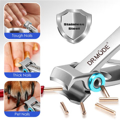 Nail Clippers - DRMODE Toe Nail Clippers for Thick Nails with 16mm Wide Jaw Opening, Heavy Duty Fingernail Clippers Large Nail Cutter Trimmer for Senior