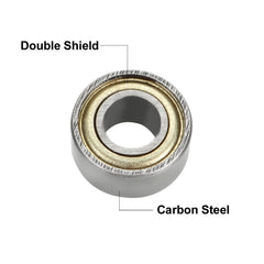 sourcing map 684ZZ Ball Bearing 4mm x 9mm x 4mm Double Shielded 684-2Z Deep Groove Bearings, Carbon Steel (Pack of 20)