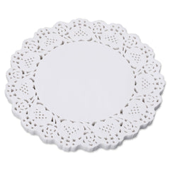 COMNICO 150 PCS White Lace Paper Doilies 4.5 inch Round Paper Doilies Disposable Paper Placemats Cake Packaging Pads for Wedding Tableware Food Decoration (4.5 inches)