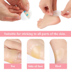 15 Pieces Hydrocolloid Blister Plasters Bandages Invisible Blister Pads Waterproof Blister Cushion for Fingers, Toes, Forefoot, Heel Blister Prevention and Recovery, 5 Sizes