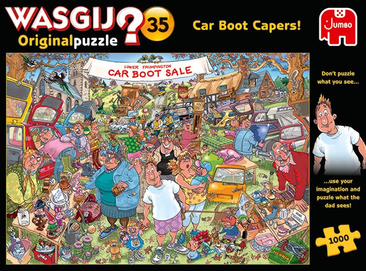 Jumbo, Wasgij, Original 35 - Car Boot Capers, Jigsaw Puzzles for Adults, 1000-Piece