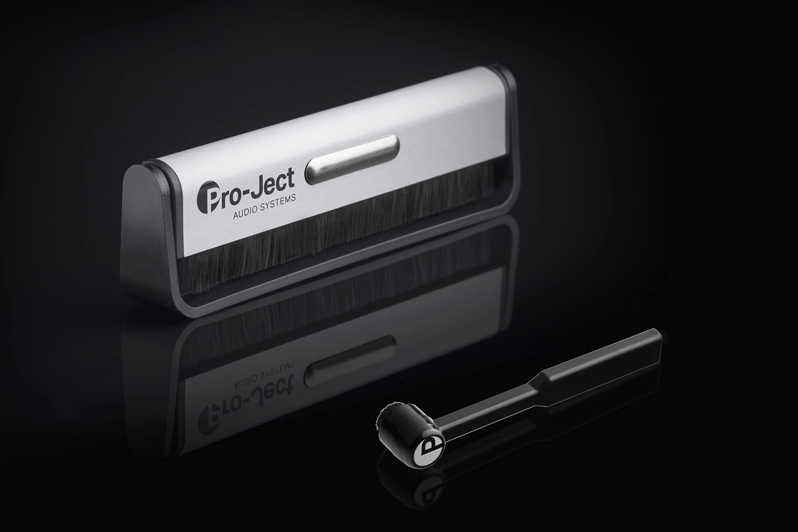 Pro-Ject Cleaning Set Basic, Carbon Fibre Cleaning Brush for Record and Carbon Needle Brush
