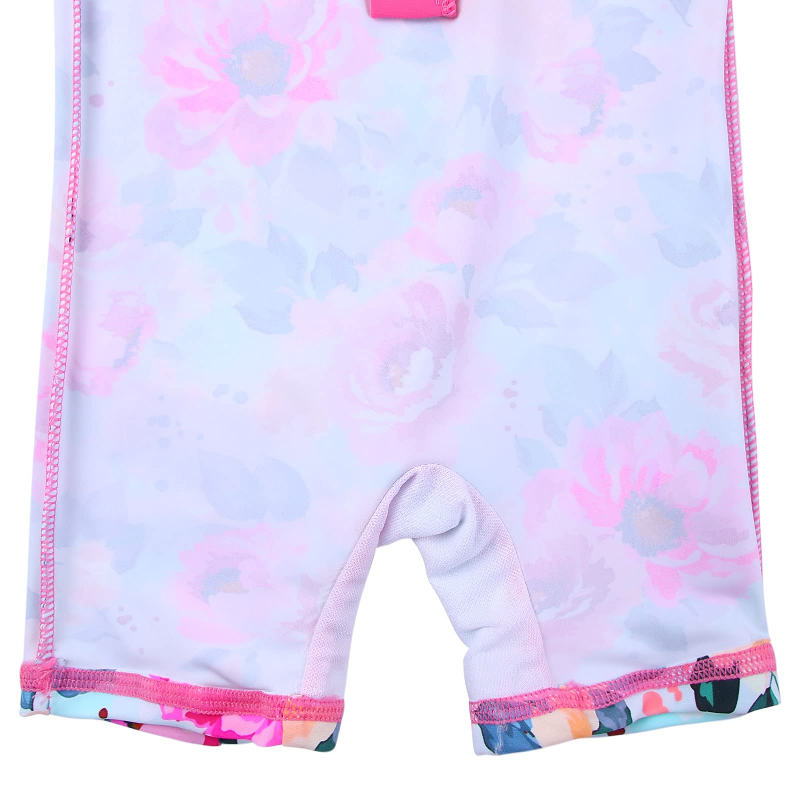 XFGIRLS Toddler Girls Swimsuit 6M-6Y UPF50and Sun Safe Swimwear Summer Beach Swimming Costume HotPink Flower 12M