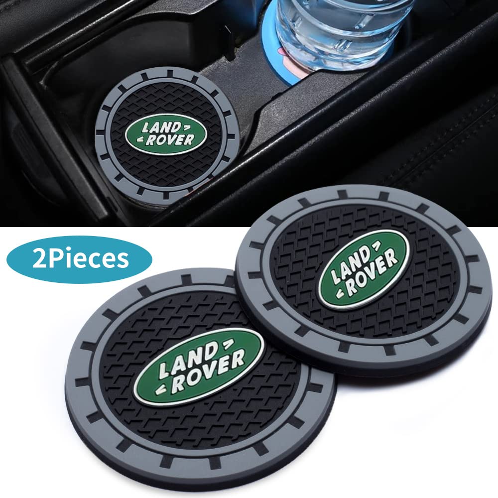 for Land Rover Car Cup Coaster,Drink Holder Coaster for Land Rover LR2/3/4 Range Rover Sport Defender Discovery Sport LR4 Land Cruiser, Auto Cup Holder Insert Coaster, Car Interior Accessories,2PCS