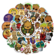 Yangsiw Groot Stickers for Water Bottle Waterproof Vinyl Cute Cartoon Movie Decals for Kids Laptop Tablet Scrapbook Binders Luggage Skateboard 50pcs …