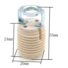 G9 Lamp Holders with Bracket,G9 Threaded Ceramic Halogen Socket with Ring and for G9 Light Bulb (6-Pack)