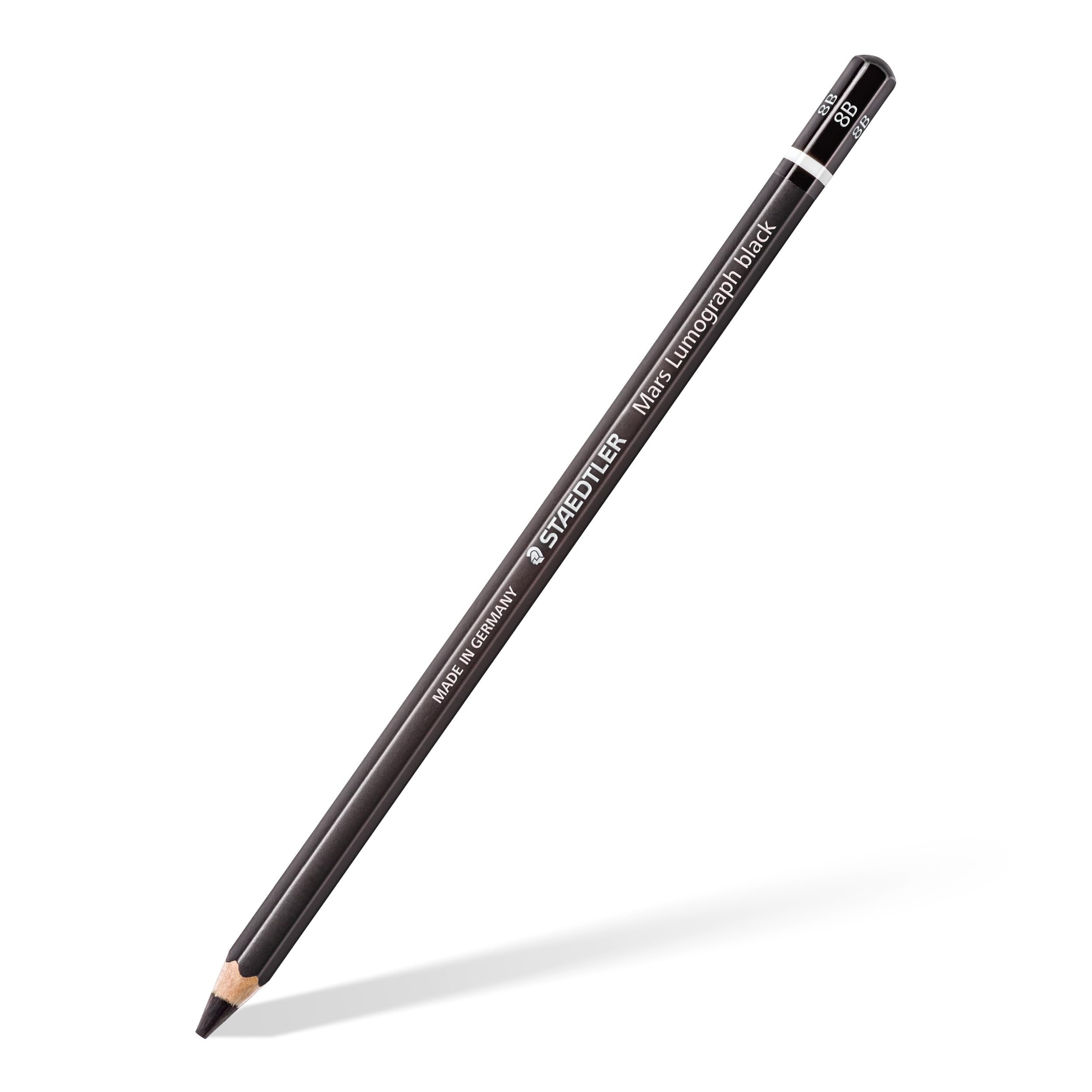 STAEDTLER 100B G6 Mars Lumograph Pencils, Black, Pack of 6