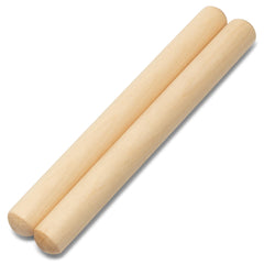 Theodore CLA7-NT Wooden Claves - Quality Rhythm Sticks - Natural - Pair