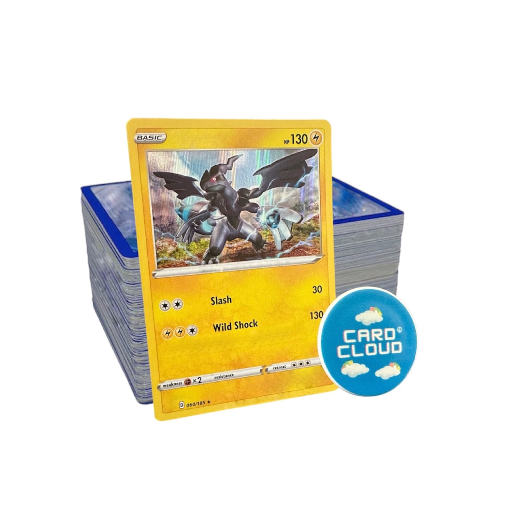 Card Cloud - Pack of 50 Cards Bundle - Features Holo & Rare Cards - Includes  inchesCardCloud inches Game Coin - Compatible with Pokemon Cards & Dedicated Table Top Games