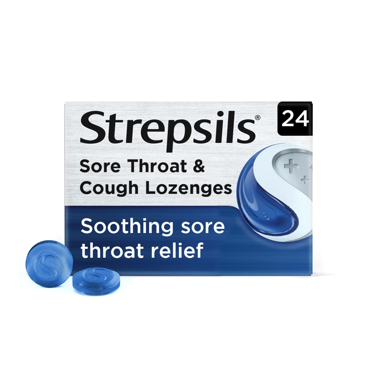 Strepsils Sore Throat & Cough Lozenges, 24s, Gluten Free, Sore Throat and Dry Cough Relief, Fights Infection, Works in 5 Mins